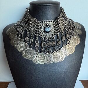 Authentic Afghan Nomad Tribal Kuchi Boho Gypsy Choker Chain Necklace